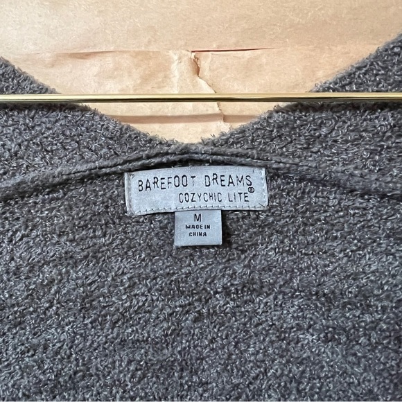 Barefoot Dreams | CozyChic Lite Ribbed Edge Cardi Cardigan Sweater Size M - Picture 2 of 11
